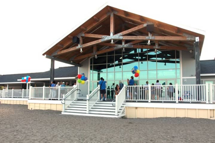 Fairfield&#x27;s Penfield Pavilion, seen here after its completion in 2011, will have to be raised and possibly moved to provide better protection against major floods like those during Hurricane Sandy.