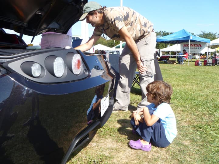 Alternative fuel cars are always a hot spot of interest at the Norwalk Green Living and Family Festival