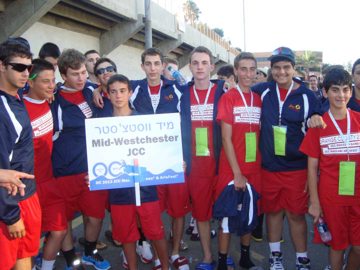 A 58-member delegation from the Mid-Westchester JCC traveled to California for the JCC Maccabi Games.
