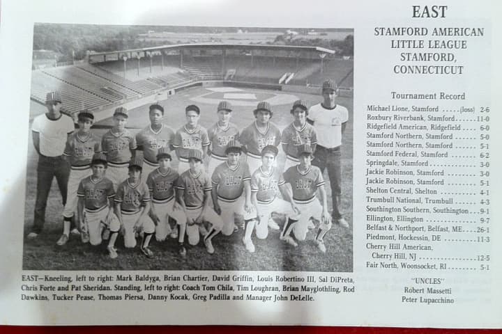 A photo of the 1983 team from Stamford American Little League that made a long run for the Little League World Series. 