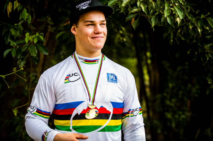 Redding&#x27;s Richard Rude won the 2013 UCI Mountain Bike World Championships in South Africa.