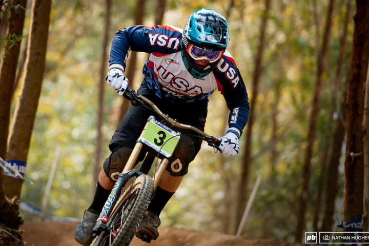 Redding&#x27;s Richie Rude won the world championship in the junior division of downhill mountain biking in a race in South Africa last month.
