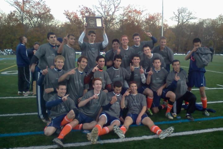 The Horace Greeley soccer team when they won the sectional title in 2011.
