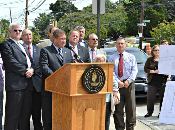 Mayor Mike Spano announced a project to help beautify and improve Lockwood Avenue in Yonkers. 