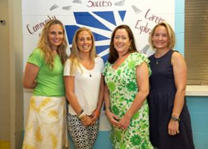 From left areBoys and Girls Club of Greenwich benefit co-chairs Gretchen Bylow and Camilla Love McGraw with Decoration co-chairs Ashley Potter Bruynes and Karena Bailey.