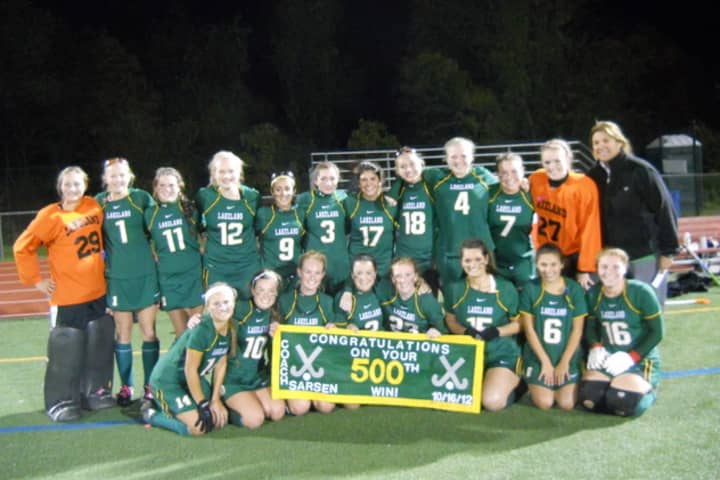Lakeland field hockey head coach Sharon Sarsen celebrated her 500th win with the hornets last year. 