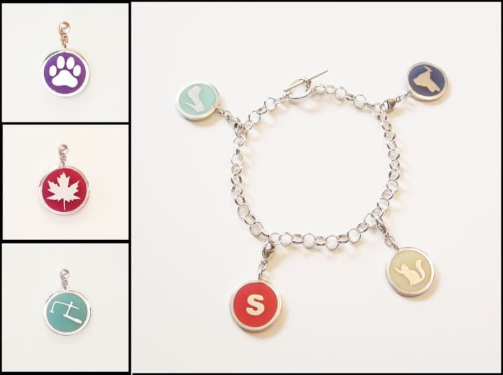 The newly launched &quot;Charming&quot; line is custom, sterling silver and 14k gold charm bracelets.