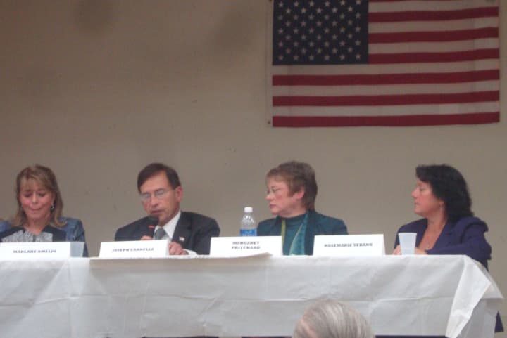 Candidates for the Harrison Town Board address how the town can control its spending.