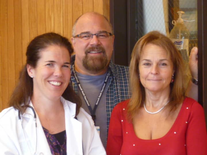 Kelly Sullivan, left, Glenn Shephard, center and Dale Ford work at the Human Service Council&#x27;s Dr. Robert E. Appleby School Based Health Center at Norwalk High School.