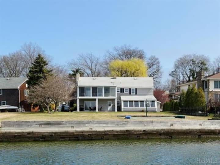 This house at 526 Shore Acres Drive in Mamaroneck is open for viewing this Sunday.