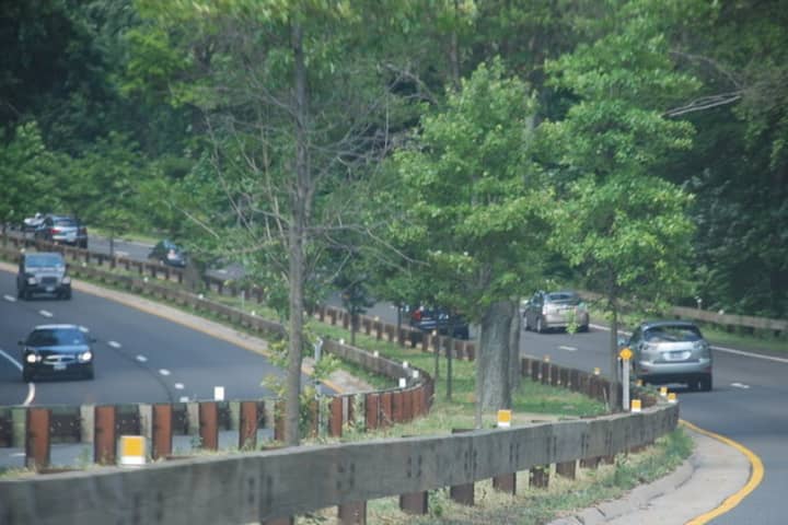 A crash was reported on the Merritt Parkway in Greenwich.