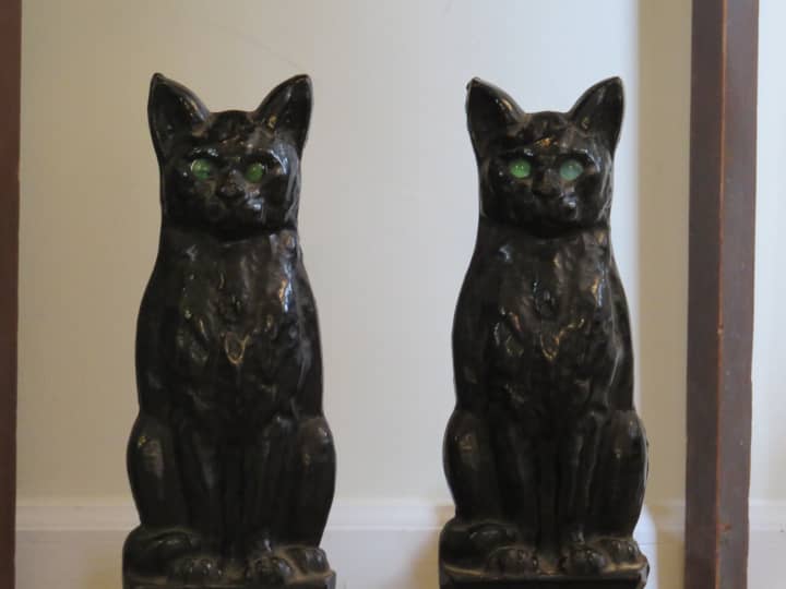 Antique cats were on display in Bedford.