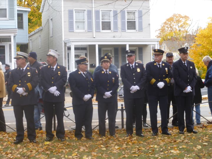Veterans are honored in Peekskill on Veterans Day. 