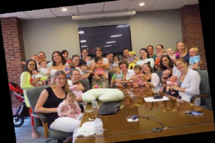 Moms, babies and siblings meet once a month at Lawrences Breastfeeding Support Group.