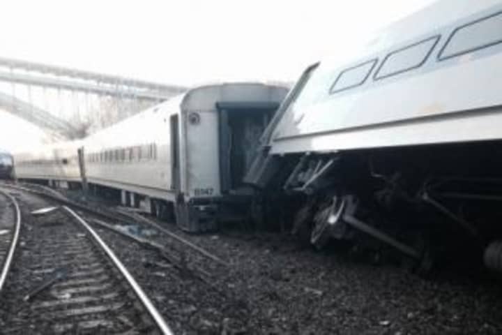 Authorities are still looking for evidence at the site of the train derailment along Metro North Railroad&#x27;s Hudson Line in the Bronx on Sunday. 