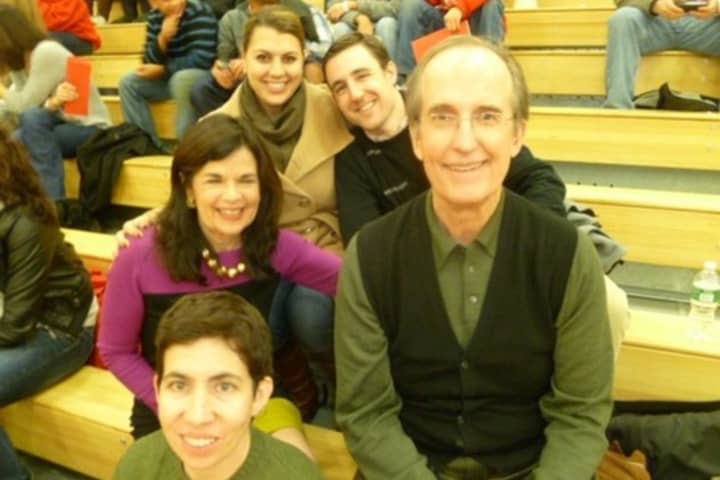 The Sleepy Hollow Holiday Basketball Tournament is now named in honor of the late Howard Godwin, right. Mimi Godwin, left, and the family are pictured at the 2011 tournament.
