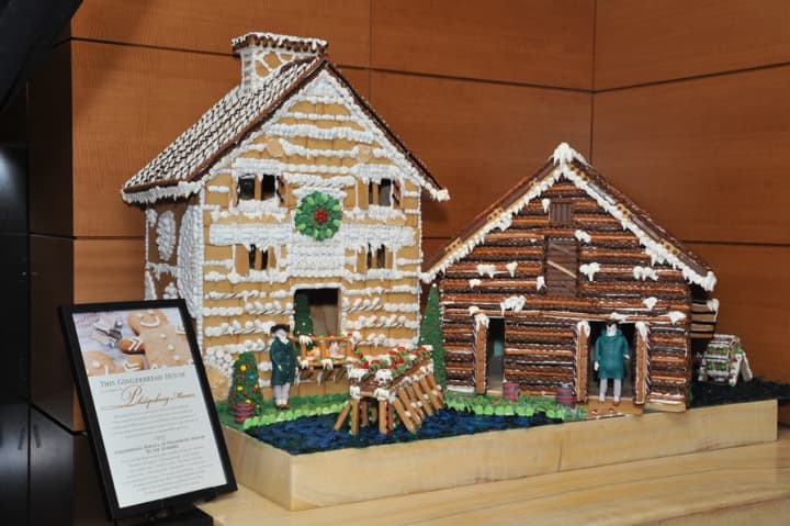 The Ritz-Carlton, Westchester unveiled the 270lb gingerbread replica on December 3. The house will stand in the lobby of the Hotel until the end of December.