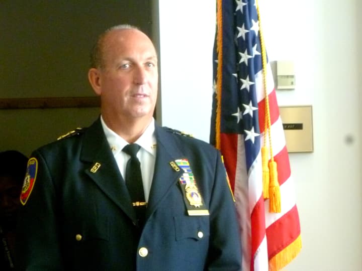 Jonathan Fontneau will remain police chief in Stamford in the administration of the new mayor, David Martin. 