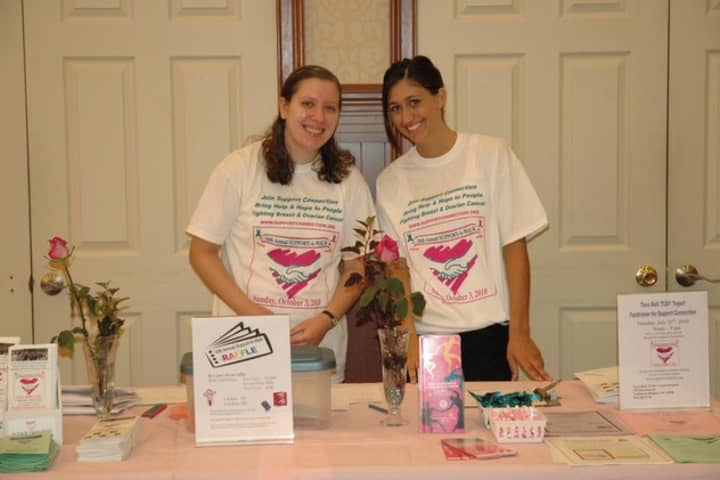 Janine Belsky, a Student Intern, and Michelle DeIeso, Development and Outreach Coordinator at the 2010 Yorktown Support Connection breakfast.