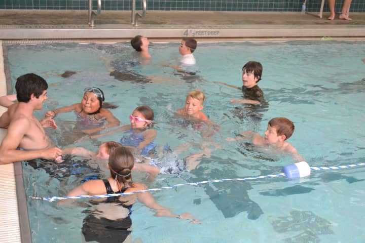 Youngsters enjoy Club Fit&#x27;s aquatics class.