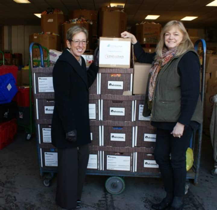 Maria Sturges, Vice President, First County Bank and Kate Lombardo, Executive Director, The Food Bank of Lower Fairfield County