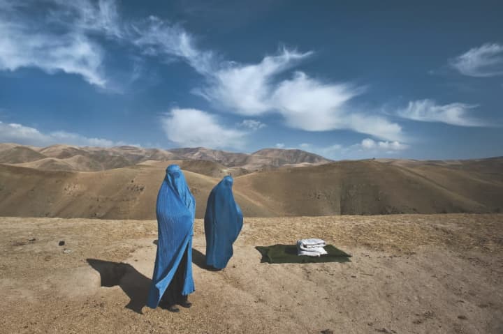 A photograph from the exhibit of  Westport native and Pulitizer Prize-winning photographer Lynsey Addario.