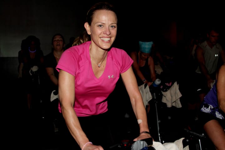 Lina Priore hosts a spin class at The GYM that helped raise money for The Make-A-Wish Foundation.