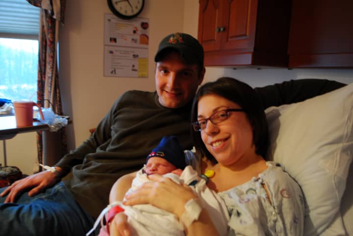 Matt Chasse, Kara Chasse, and baby Bryce Anthony Chasse. 