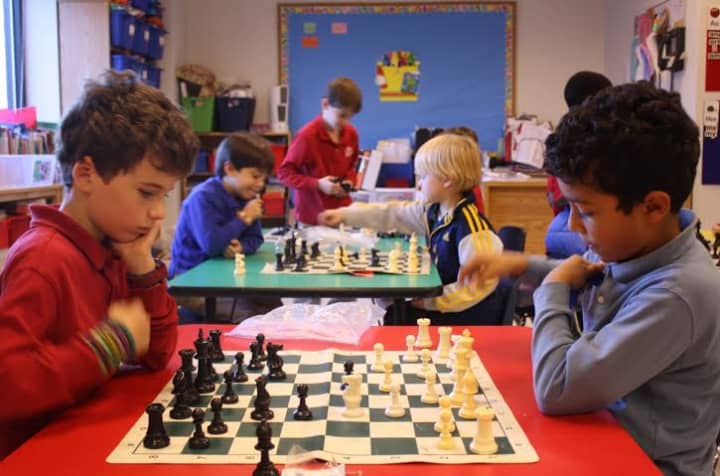 Chapel School students in Bronxville challenge their minds with the Chess Club.