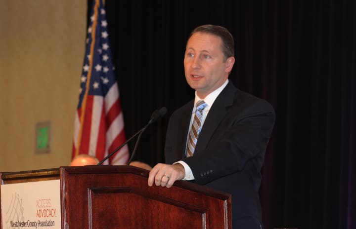 County executive Rob Astorino gives an address to the Westchester County Association.