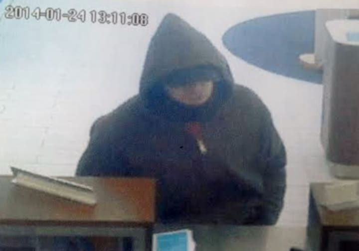 The Ridgefield Police Department released this photo of the suspect in a robbery Friday at the First Niagara Bank branch on Danbury Road. 