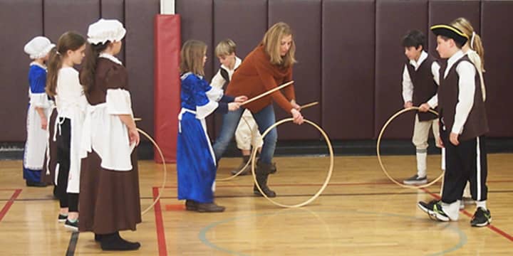  Harrison Avenue Elementary School students got a blast from the past as part of the school&#x27;s annual Colonial Day activities. 