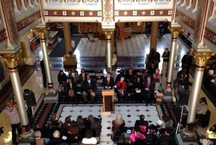 Gov. Dannel Malloy, shown at the Capitol in Hartford for the Martin Luther King Day celebration, will address the General Assembly at noon Thursday. 