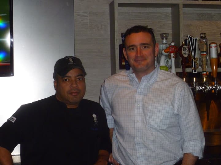 Eddie Martinez and Tony Fortunate, owners of 105-Ten, a restaurant that opened in Briarcliff.