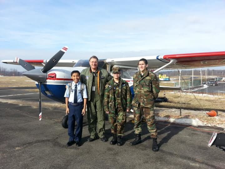 Cadets in the Civil Air Patrol were able to take flights during orientation.