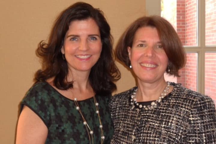 Dr. Donna Coletti, right, medical director, palliative care services at Greenwich Hospital, was honored with a BRAVA Award by the YWCA Greenwich. Melissa Turner, senior vice president, Greenwich and Bridgeport hospitals presented the award.