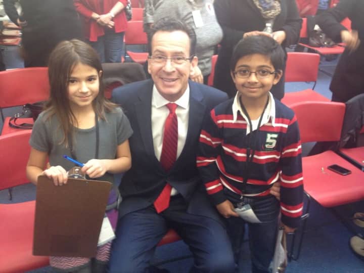 Gov. Dannel Malloy pays a visit to Hamden Public Schools to promote his early childhood education plan.