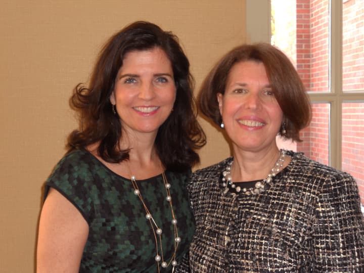 Dr. Donna Coletti (right), medical director, palliative care services at Greenwich Hospital was honored with a BRAVA Award by the YWCA Greenwich on Friday Feb. 7. Presenting the award was Melissa Turner, senior VP, human resources.