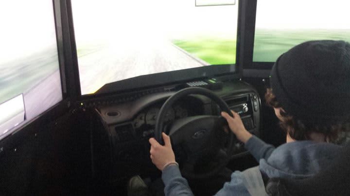 Darien High School students were able to experience the effects of drunken driving in a simulator. 