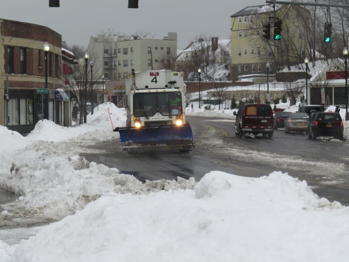 Snow plows were busy on Thursday in Westchester County.