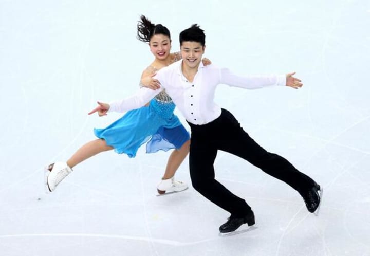 Alex and Maia Shibutani skate to a Michael Buble medley for their Short Dance at the Olympics. 