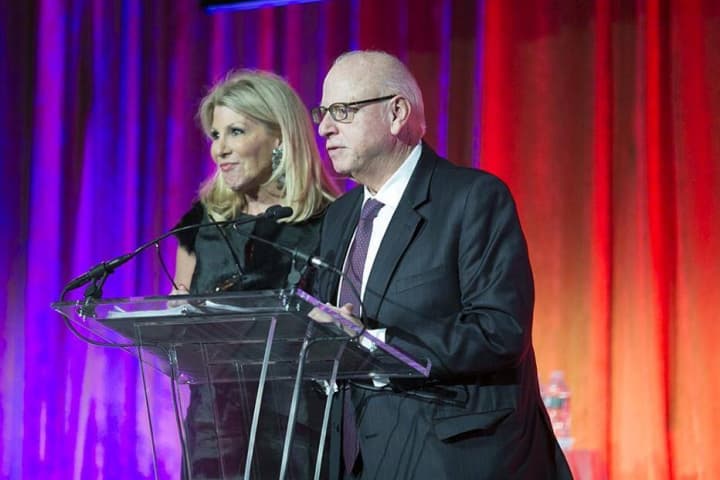 Douglas Elliman President and CEO Dottie Herman, left, and Chairman Howard Lorber hosted the firm&#x27;s awards celebration.&#x27; 
