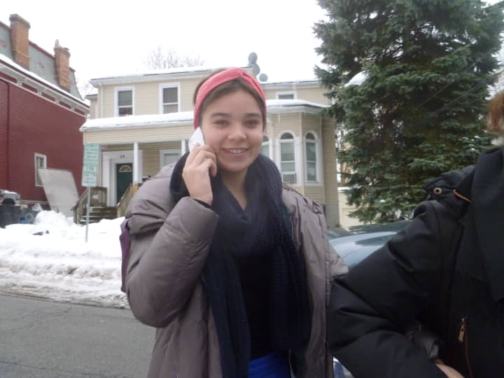 Actress Hailee Steinfeld on the set of &quot;Ten Thousand Saints&quot; in Ossining.