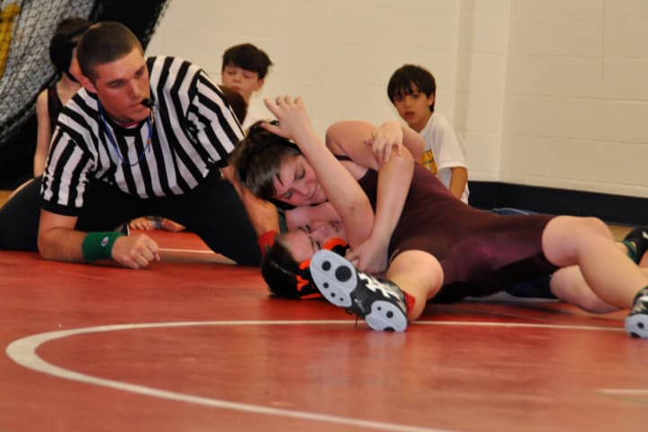 Nick Augeri of the Norwalk Mad Bulls pins an opponent.