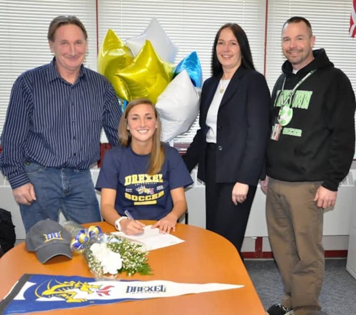 Heidi Gspurning, a Yorktown High School senior, signs to play soccer for Drexel University.