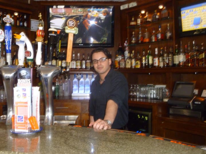 Nick Petruzzi mans the bar at Somers 202 which was featured on &quot;Restaurant Stakeout&quot;.