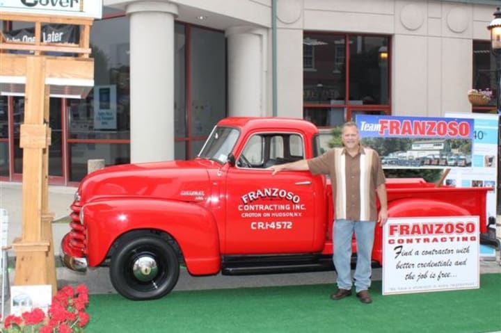 Mark Franzoso, president of Franzoso Contracting, frequently attends events in a 1950 pickup truck. The business serves homeowners throughout Westchester County, Putnam County and Fairfield County.