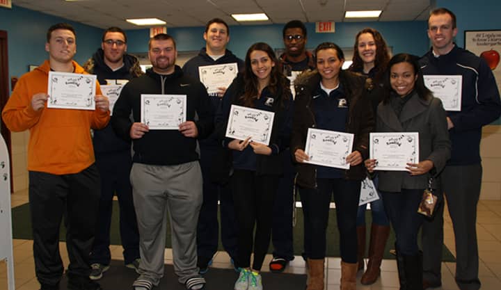 Pace University student-athletes and administrators participated in nationwide event, Read Across America and read to young school children at Bedford Road School in Pleasantville.