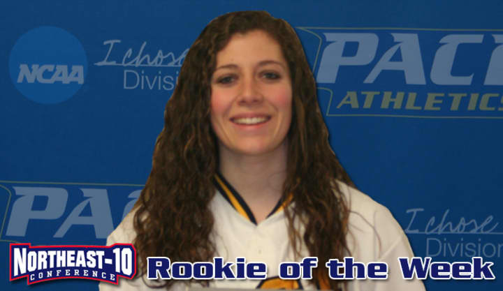 Pace University softball freshman Nikole Larm has been named the Rookie of the Week by the Northeast-10 Conference. 