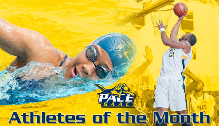 Women&#x27;s swimming and diving senior Kaitlyn Lynch and men&#x27;s basketball Jamaal James have been named athletes of the month by Pace University athletics.